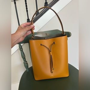 Ralph Lauren Bucket Tote in Mustard